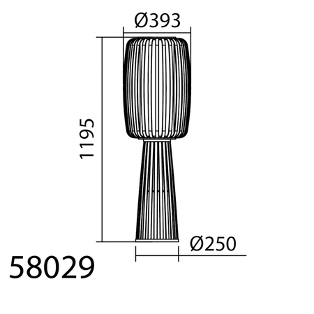 Lampa podłogowa CINTIA naturalny bambus 1xE27