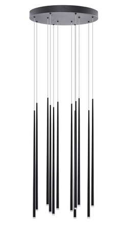 Lampa wisząca LOUISE 12 BK Azzardo AZ3419 biały/czarny