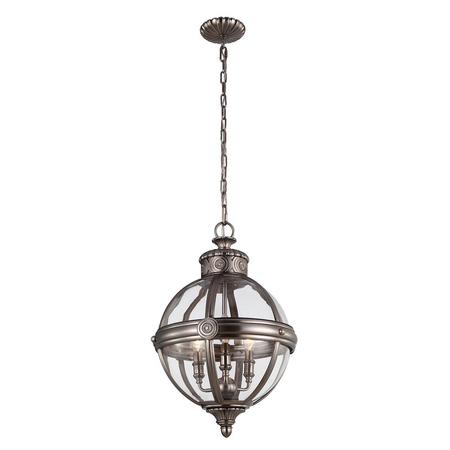 Żyrandol Elstead Lighting Adams srebrny FE-ADAMS-3P-ANL