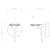 Kinkiet Astro Miura Wall 1444002 Matowy Nikiel