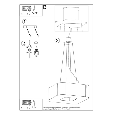 Sollux Lighting Żyrandol URANO 80 biały SL.0827