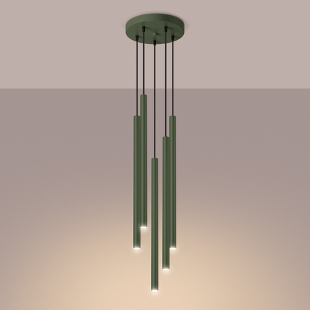 Sollux Lighting Lampa wisząca PASTELO 5P złota SL.1174