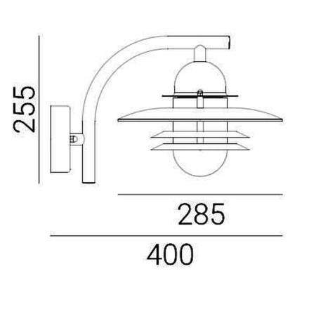 OSLO 240 BLACK E27 LED 9W