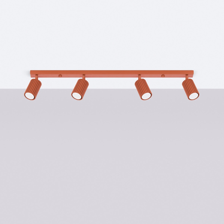 Sollux Lighting Plafon KARBON 4L ochra czerwona SL.1641