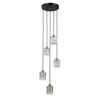 Lampa wisząca Italux Torno PND-40813-5R-BK-HBR Czarny mat, złoty