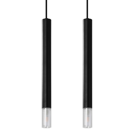 Sollux Lighting Lampa wisząca WEZYR 2 czarna SL.0961