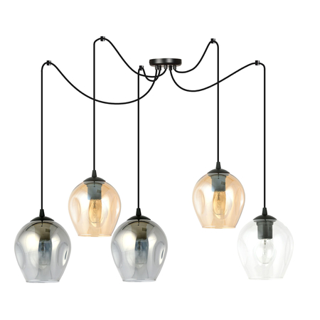 Lampa wisząca LEVEL 5 BL MIX Emibig 759/5 czarny/złoty
