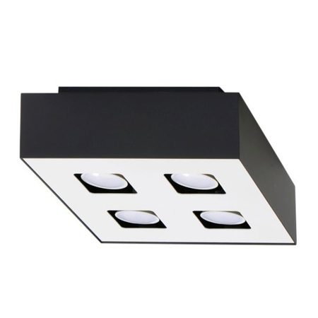 Sollux Lighting Plafon NERO 12,5 czarny/chrom SL.1408