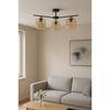 Lampa sufitowa Kaja IGA K-5511 czarny, złoty, bursztynowy