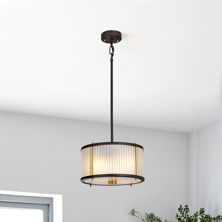 Lampa wisząca Elstead Lighting Corona czarny/mosiądz DL-CORONA-2P-BAB