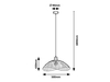 Lampa wisząca Rabalux Iduna 4347 czarny matowy