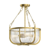 Lampa wisząca / Półplafon Roux - 3 źródła światła - Naturalny mosiądz Quintiesse QN-ROUX3-NBR