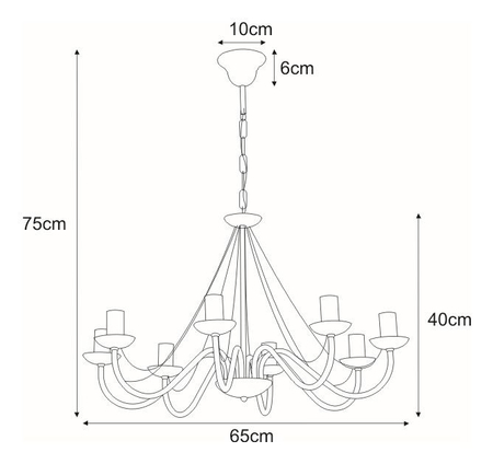 Lampa wisząca BARTEZ II Kaja K-3997 biały