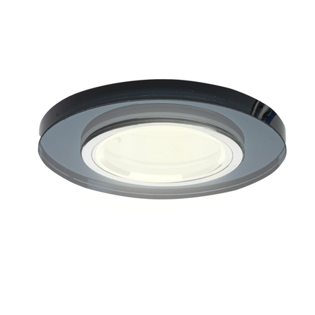 Eko-Light Oczko sufitowe szklane OKRĄGŁE. Kolor: CZARNY EKOS205 CZARNY