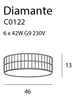 Plafon Maxlight DIAMANTE C0122 chrom