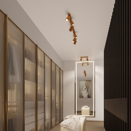 Sollux Lighting Plafon KARBON 30 złoty SL.1551