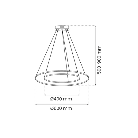 Milagro Lampa wisząca HOOP GOLD 51W LED ML1546 ZŁOTY
