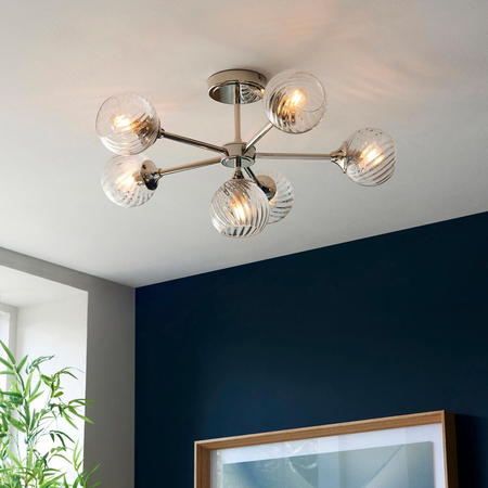 Lampa sufitowa Endon Lighting Allegra 104050 nikiel
