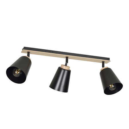 Lampa sufitowa ATLAS 3 BLACK Emibig 725/3 czarny