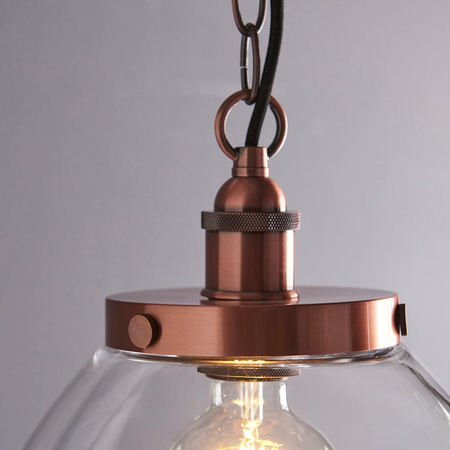 Lampa wisząca Endon Lighting Hansen Grand 106895 miedziany