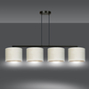 Lampa wisząca HILDE 4 BL WHITE Emibig 1052/4 biały/czarny