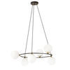 Lampa wisząca AZURA 6 Emibig 1295/6 biały/czarny
