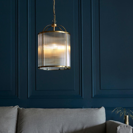Lampa wisząca Endon Lighting Lambeth Ribbed 106711 mosiądz