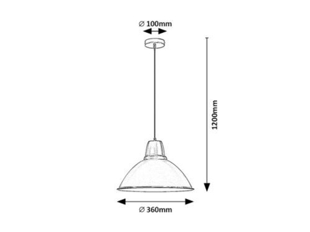 Lampa wisząca Rabalux Wilbour 72013 czarny