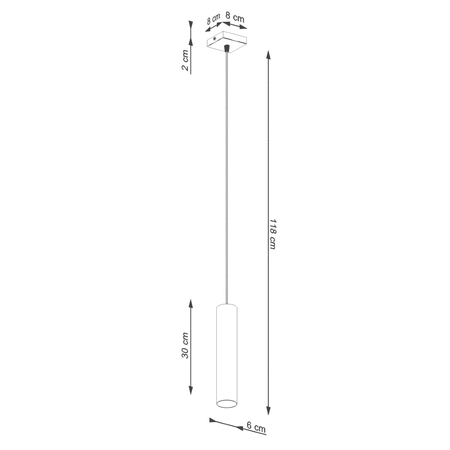 Sollux Lighting Lampa wisząca LAGOS 1 ochra czerwona SL.1489