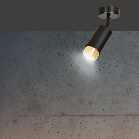Lampa sufitowa HIRO 1 BL/GOLD Emibig 965/1 czarny/złoty