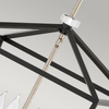 Lampa wisząca / Półplafon Stinson - 4 źródła światła - Czarny / Polerowany nikiel Quintiesse QN-STINSON-4P-L-BK