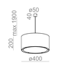 Lampa wisząca AQForm Arm 40 Biały Struktura