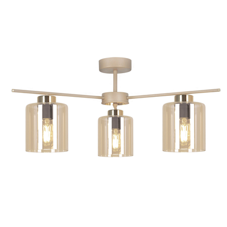 Lampa sufitowa Kaja VANES K-5811 bursztynowy, beż, złoty