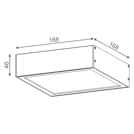 Lampa sufitowa AQForm Slimmer 17 LED Hermetic Surface Biały Struktura