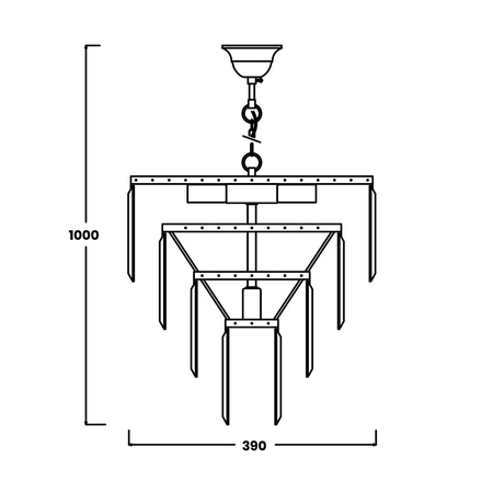 Lampa wisząca Zuma Line 17106/4+1-CHR Amedeo