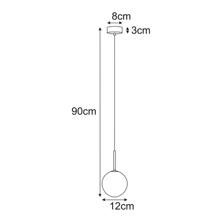 Lampa wisząca Kaja GIRO K-5685 bursztynowy, czarny, złoty