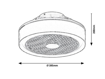 Lampa sufitowa Rabalux Dalfon 6857 popielaty