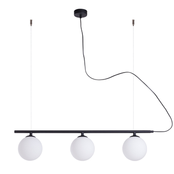 Lampa wisząca LAMPA WISZĄCĄ BERYL GLASS 3 BLACK Aldex 1006E_1 czarny