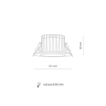 Lampa sufitowa Nowodvorski 8772 CL Kea LED 20W, 4000K