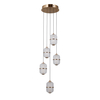 Lampa wisząca Italux Alani PND-34375-5-HBR Złoty