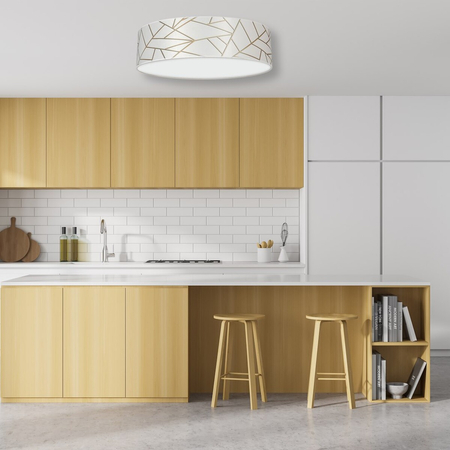 Milagro Lampa sufitowa Ziggy 3xE27 Ø50cm Biały/Złoty MLP7567 Biel / Złoto