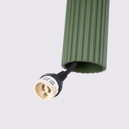 Sollux Lighting Lampa wisząca KARBON 3P zielona oliwka SL.1614