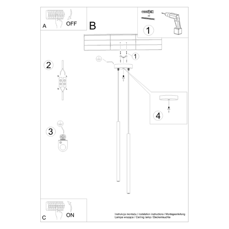 Sollux Lighting Lampa wisząca PASTELO 2 biała SL.1303