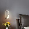 Lampa wisząca Abigali Bird 18W owalna z ptakiem nowoczesna złoty