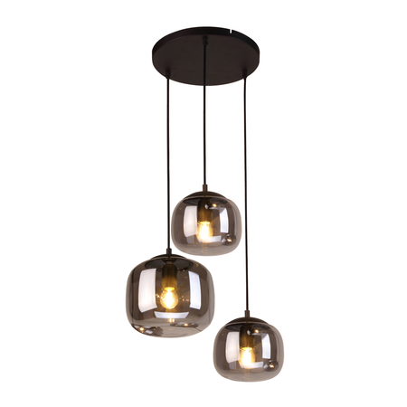 Lampa wisząca Italux Calto PND-67705-3-BK-SG Piaskowany czarny
