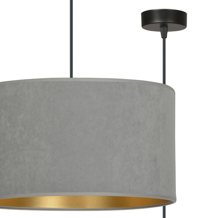 Lampa wisząca HILDE 1 BL GRAY Emibig 1050/1 czarny/chrom