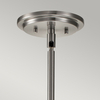 Średnia lampa wisząca Somerset - 1 źródło światła - Szczotkowany nikiel Quintiesse QN-SOMERSET-P-C-BN