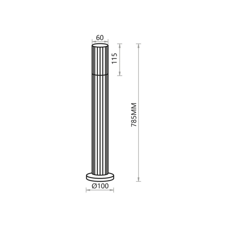 Milagro VERTICAL BLACK LAMPA OGRODOWA 1xGU10 IP44 ML0301 CZARNY