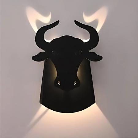 Lampa ścienna LED Byk Abigali Bull Czarna