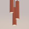 Sollux Lighting Lampa wisząca KARBON 3P ochra czerwona SL.1633